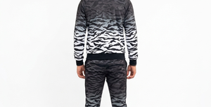 Conjunto Deportivo para Hombre con Estampado de Cebra Blanco y Negro, Sudadera con Capucha y Cierre Completo, Pantalones Jogger, Ropa Casual de Calle para Otoño - Product Image 5