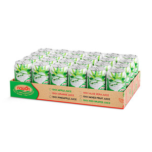 Boisson à l'aloe vera 100% naturelle NAWON, pulpe réelle, canette en aluminium de 330 ml, boisson gazeuse fraîchement pressée, jus végétal frais, OEM - Product Image 1