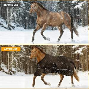 Manta de Invierno para Caballo Mini Hecha a Medida |   Manta Impermeable de Peso Medio de 200 g, Estable y Resistente |   Alfombra para Exteriores de 48 Pulgadas - Product Image 6