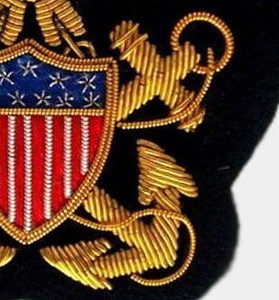 Customized Handmade Blazer Badge US <b>Hat</b> Insignia In Gold Wire Embroidery Crest Customized US <b>Hat</b> Insignia - Product Image 3