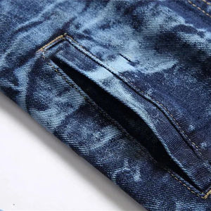 Ensemble veste et pantalon en denim pour homme, couleur unie, hiver, 100% coton, respirant, style hip hop, haute qualité, personnalisable, toutes tailles - Product Image 3