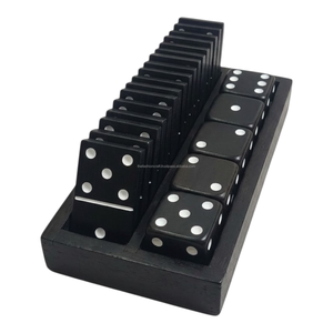 Juego de Dominó y Dados de Resina Negra Premium Hecho a Mano – Juego de Mesa Clásico para Familiares y Amigos, Regalo Ideal - Product Image 3