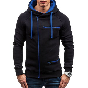 Zipper Hoodie <b>Thick</b> <b>Fleece</b> Drop Shoulder Plain Blank Custom Men Hoodies Manufacturer Wholesale Customized High Quality Casual - Product Image 1