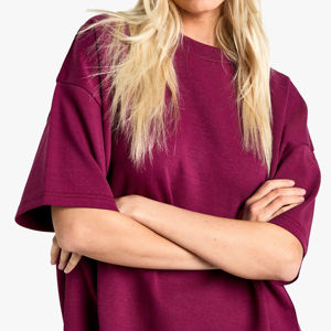 T-shirts pour femmes en coton 100% lourd, coupe classique, haute qualité, 240 g/m², impression personnalisée, streetwear, broderie - Product Image 5