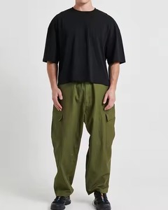 Camiseta de Jersey de Alta Calidad de 250 Gsm para Hombre, Personalizable, de Algodón, Estilo Pro Club, Diseño Cuadrado y Recortado para Impresión - Product Image 4