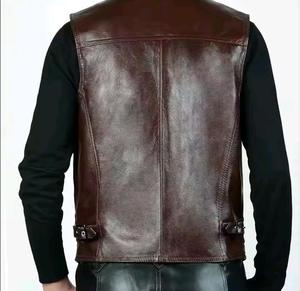 Nouveau Gilet de Mode en Gros, Design Premium, en Cuir de Vachette, Gilet pour Homme, Style Urbain, Gilet en Cuir Véritable - Product Image 2