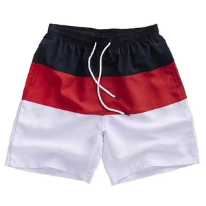 Shorts de Baño para Hombre de Secado Rápido con Bloques de Color Blanco, Azul y Negro, Poliéster, Corte Regular, Adulto - Product Image 3
