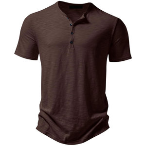 Camiseta Henley para Hombre al por Mayor, Talla Personalizada, Corte Ajustado, Precio Directo de Fábrica, MOQ Bajo, Envío Global, Calidad Garantizada - Product Image 6
