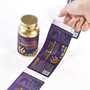 Etiquetas de Vinilo Impermeables Impresas Personalizadas para Botellas de Jugo, Cerveza y Bebidas - Transparentes, Autoadhesivas y Resistentes a los Rayos UV - Product Image 4