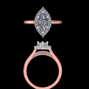 แหวนหมั้นเพชรทรงมาร์คีส์ 1.50 กะรัต ได้รับการรับรองจาก IGI เพชรเลี้ยงในห้องปฏิบัติการ ประดับด้วยเพชรแบบฮาโล ตัวเรือนทองคำขาว 14K 18K หรือทองคำโรสโกลด์ แหวนแต่งงานสำหรับผู้หญิง เครื่องประดับชั้นดี - Product Image 1