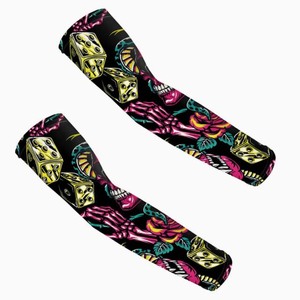 Manchons de cyclisme OEM personnalisés en élasthanne/polyester, élastiques, anti-UV, en soie glacée rafraîchissante, résistants à l'eau et respirants - Product Image 3