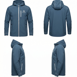 Veste coupe-vent à capuche unisexe de qualité supérieure pour l'hiver, enduite d'un revêtement résistant à l'eau, streetwear d'extérieur - Product Image 6