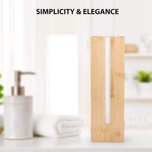 Boîtes à mouchoirs écologiques modernes européennes en bambou, boîte à mouchoirs carrée et porte-papier pour la maison, les restaurants, les hôtels, avec logo personnalisé - Product Image 4