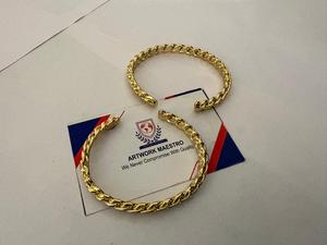 Pendientes de gancho con forma de hoja, hechos a mano en latón, joyería elegante, chapados en oro, nuevos diseños. - Product Image 5