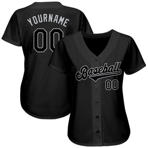 Maillot de baseball authentique antibactérien de qualité supérieure OMMiZ pour hommes, personnalisé, noir, noir-gris (55) - Product Image 5