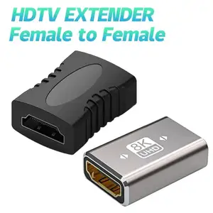 Cabo de extensão HD 1080 para laptop, conversor fêmea para fêmea, extensor HDMI 4K, adaptador para monitor e laptop, 1 a 6 unidades