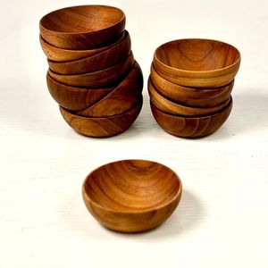 Bol en bois Mongo créatif, vaisselle naturelle pour la maison, bol en bois entier pour salade et soupe - Product Image 6