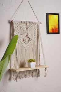 MORE Décoration murale en macramé bohème indien en coton tissé à la main pour chambre à coucher, couloir, chambres d'enfants et d'adolescents, toutes occasions - Product Image 1