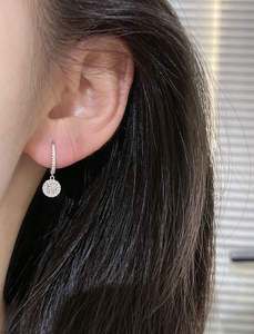 Pendientes de Aro Bali con Diamantes Redondos Cultivados en Laboratorio, Certificados por IGI, DEF VVS VS, Oro, Plata, Corte Redondo Clásico, Pendientes de Aro Circulares - Product Image 6