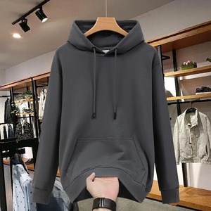 Men's Mint Green Hooded Sweatshirt Regular Fit Cotton Knitted Casual Autumn Wear With Front Pocket Oversized Style 2027 - Product Image 5