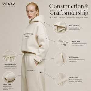 ชุดฮู้ดดี้โอเวอร์ไซส์สำหรับผู้หญิง ONETEN APPARELS รุ่นฤดูหนาว สีลาเวนเดอร์ ผ้าฟลีซ ระบายอากาศได้ดี ชุดลำลองสปอร์ตแวร์ 3 ชิ้น กางเกงขาสั้นทรงสกินนี่ - Product Image 2