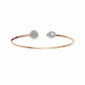 Brazalete de Oro para Mujer con 26 Diamantes Cultivados en Laboratorio HIPHOPSTAR, Diseño Elegante y Moderno - Product Image 1