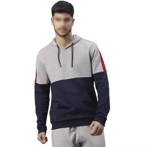 Sudadera con Capucha para Hombre, Diseño Color Block, Corte Regular, con Bolsillos, Estilo Casual para Otoño, Tejido de Felpa - Product Image 1