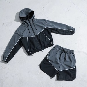 Shorts de course streetwear à capuche de haute qualité 100 % nylon légers, coupe-vent, avec logo personnalisé OEM, fournisseur en gros - Product Image 4