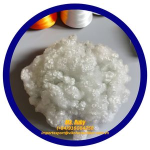 Polyester Fiber Holow Conjugated Siliconized 15D HCS White Recycled GRS Fibre For fill toy <b>pillow</b> quilt <b>blanket</b> sofa furniture - Product Image 4