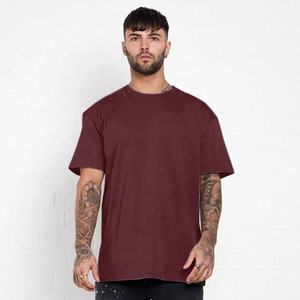 Nouvelle tendance pour hommes T-shirt oversize en coton à épaules tombantes T-shirt blanc épais et uni pour vêtements de rue pour hommes - Product Image 6