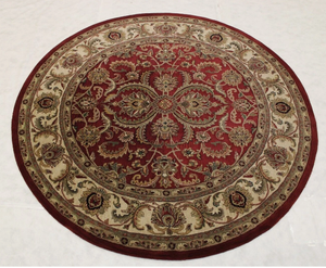 Tapis rond multicolores en laine tuftée à la main, de haute qualité, fait main, écologique, antidérapant, pour salon, enfants, hôtels, bureaux - Product Image 1