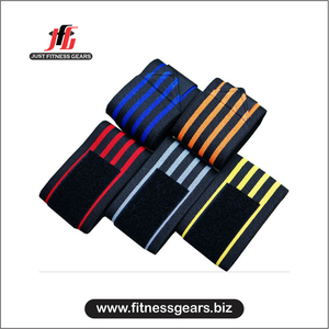 GAF Custom Cotton/Nylon Breathable Compression Elastic Heavy Duty Fitness <b>Knee</b> <b>Wraps</b> Wholesale Weightlifting Support <b>Wrap</b> High - Product Image 1