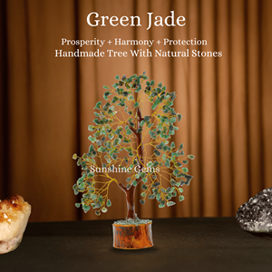 Árbol de la Vida de Cristal de Aventurina Verde Hecho a Mano con Alambre Dorado, Bonsái de Piedras Preciosas, Decoración para el Hogar, Artículo Decorativo de Feng Shui - Product Image 4
