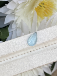 Cabujones de Aguamarina Natural en Forma de Pera con Buen Brillo, Piedra Preciosa Suelta para Joyería, 2.21 Quilates - Product Image 3