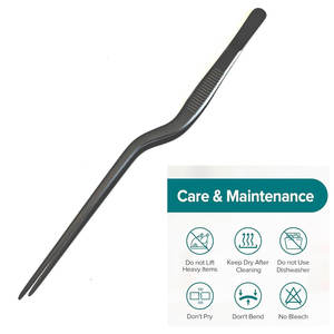 Pince de cuisine professionnelle en acier inoxydable de haute qualité, multi-usages, droite, à pointe fine, ustensile en titane - Product Image 5