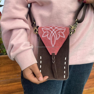 2024 nouveau Style Designer botte point daim cuir bandoulière téléphone portable sacs pour femmes personnalisé mode épaule téléphone portable sac - Product Image 2