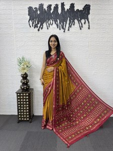 Green Silk Saree With Embroidery Traditional Women's Wear India Pakistan <b>Wedding</b> Engagement All Seasons - Product Image 4