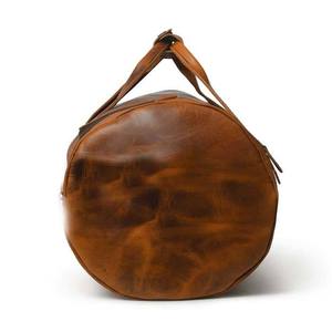 Custom Genuine Leather Duffel <b>Bag</b> Vintage Weekender Travel Gym <b>Overnight</b> <b>Bag</b> with Adjustable Shoulder Strap - Product Image 2