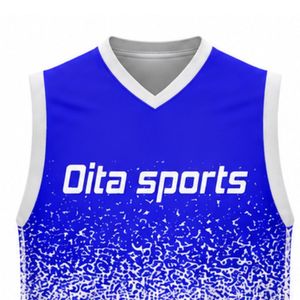 Blue White Volleyball Sleeveless <b>Shirt</b> Team Sports Uniform Athletic Top Performance Wear Training Practice Competition Apparel - Product Image 6