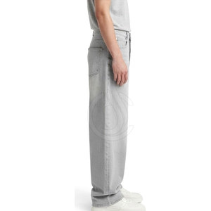 Jeans baggy modernes coupe ample, pantalon de mode urbaine 100% coton, léger et confortable, pour un style décontracté et élégant au quotidien - Product Image 3