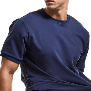 Conjunto de dos piezas de pantalones cortos y camiseta de algodón transpirable, nuevo conjunto de verano para hombre, conjunto de pantalones cortos de manga corta, conjunto de camiseta transpirable de verano. - Product Image 3