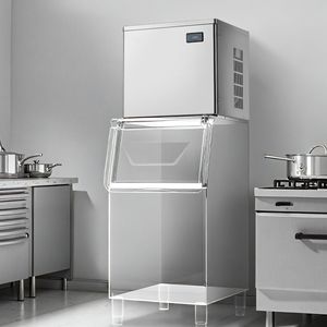 Macchina Professionale per Produzione Ghiaccio in Acciaio Inox, 450 Libbre/Giorno, Autopulente, Produzione Programmabile, Capacità 500kg - Product Image 4