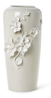 Ensemble de vases en céramique blanche à motifs floraux, faits à la main, style shabby chic, décoration de table, centre de table pour mariage