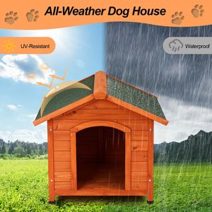 Cuccia Rettangolare per Animali Domestici 88x106x77cm per Esterni e Interni con Ciotola per Cibo e Contenitore Portaoggetti - Product Image 2