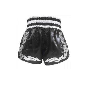 Shorts de Muay Thai taille haute noir et blanc pour homme, imprimés, pour la boxe thaï et le MMA, vente en gros - Product Image 6