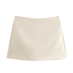 Shorts Falda Elásticos de Cintura Alta para Mujer, Estilo Minimalista, Color Sólido, Corte Regular, Estilo Casual, Disponibles en Varios Colores - Product Image 6