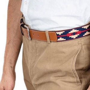 Ceinture en cuir de polo équestre sur mesure, nouveau style, pour homme, avec boucle à ardillon, broderie de qualité supérieure, ceinture de sport à vendre - Product Image 6
