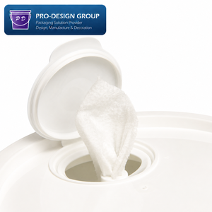 8L Wet Wipes <b>Bucket</b> <b>with</b> Flip Top <b>Lid</b> for Wipe Dispensing, Leakproof Storage Solution - Product Image 3