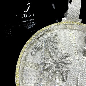 925 Silver Hip Hop Jewelry Necklace Pendant Custom Luxury <b>Iced</b> <b>Out</b> Silver VVS Mossanite Custom <b>Chain</b> and Pendants - Product Image 6