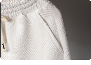 Shorts en laine tricotée décontractés pour hommes de qualité supérieure, avec cordon de serrage, respirants, taille mi-haute, style streetwear ample, longueur genou, OEM, faible MOQ - Product Image 5